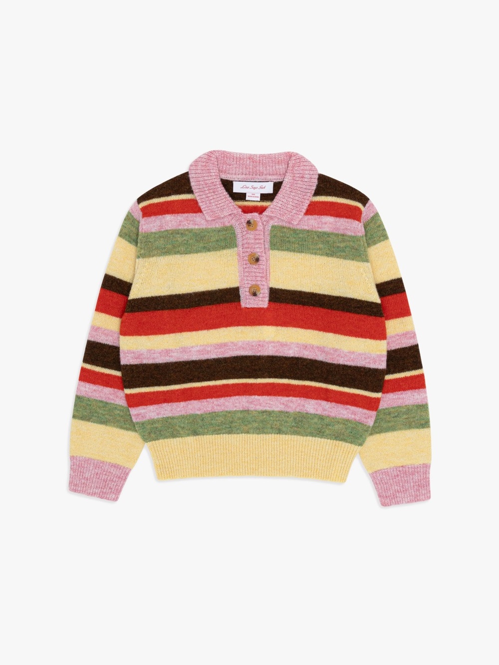 Alaia Multicolor Striped V-Neck Sweater - Picture 2 of 5